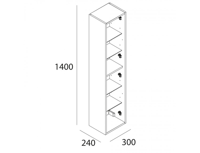 Astoria Suspended Bathroom Cabinet Cm In Ostippo Oak Wood Abitare