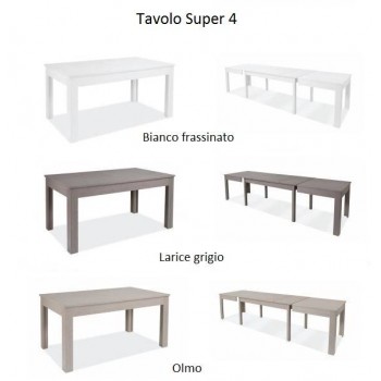 Tavolo Super 4 160x90 cm allungabile olmo