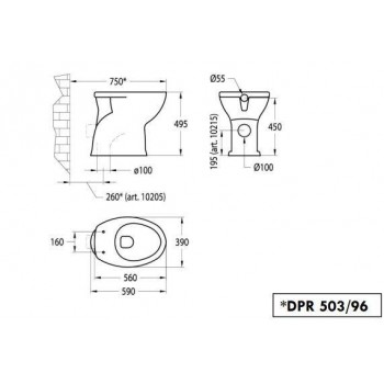 IDRAL VASO SERIE EASY IN CERAMICA