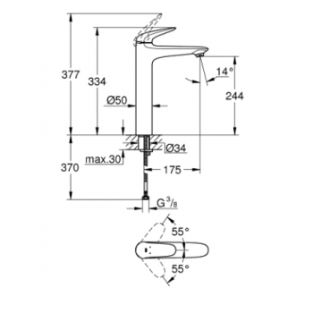 GROHE MISCELATORE BIDET EURODISC COSMO