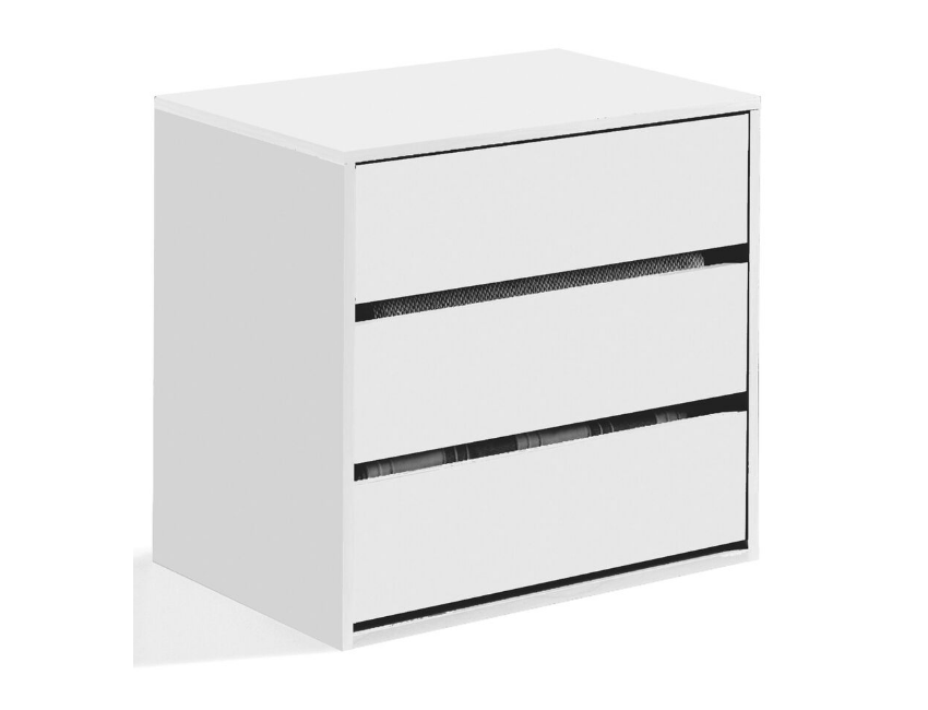 Frosinone cassettiera per armadio 60x44x57 cm bianco opaco con tre cassetti  - Abitare