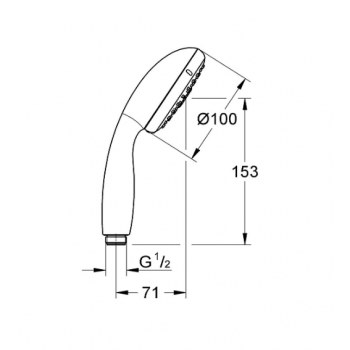 Grohe Manopola doccia a 2 getti Tempesta 27597001