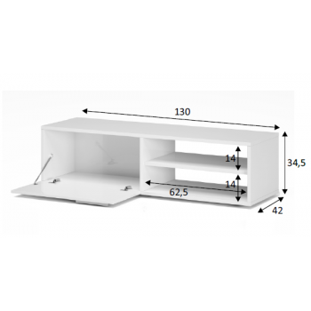 Settimino 45 cm bianco frassinato