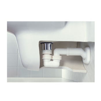 Sifón lavabo Ø 40 mm Blanco en polipropileno con conexión de 1.1/4