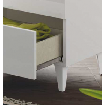 Catania comodino 50x34x49 cm bianco lucido con due cassetti - Abitare