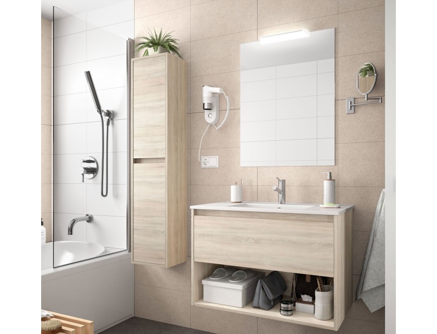 Columna de baño Salgar Noja suspendida 2 puertas 140 x 30 x 24 cm