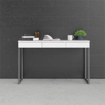 White lacquered desk with...