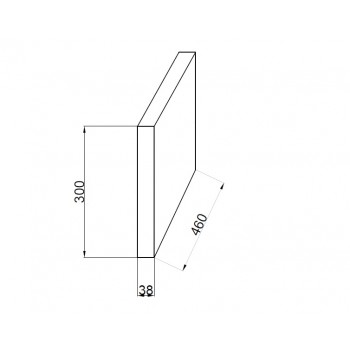 Metz mensola bagno porta lavabo da appoggio 60x46x3,8 cm tortora - Abitare