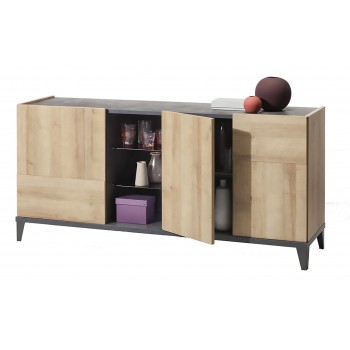 Sideboard 180 cm Eiche und...