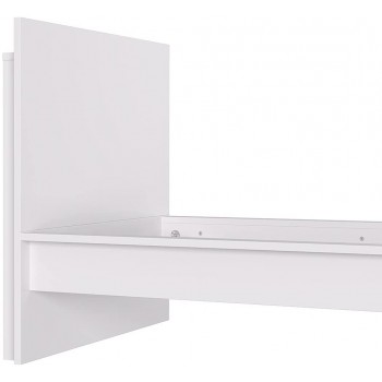 Pafo struttura letto singolo 214x107 cm bianco opaco con due cassettoni -  Abitare