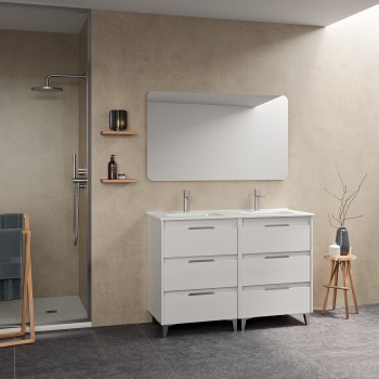 Amalfi mobile bagno a terra 60 lavabo in porcellana rovere eternity -  Abitare