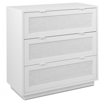 80 cm matt white wicker...