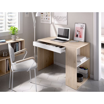 Bureau 115x50 blanc mat et...