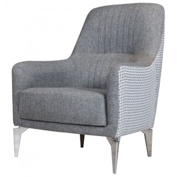 Gray fabric padded armchair...