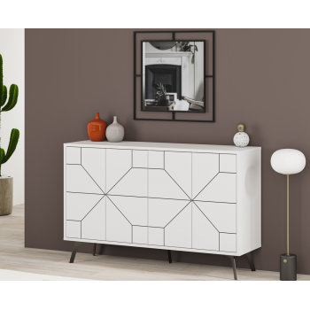 Matt white sideboard with...