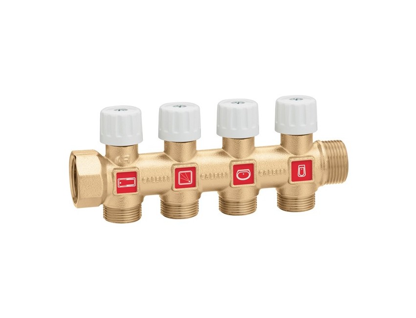 Caleffi Collecteur Simple Avec Vannes D Arr T En Laiton Dor Abitare