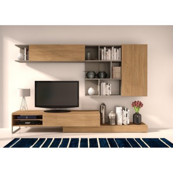 TV wall unit 272 cm oak and...