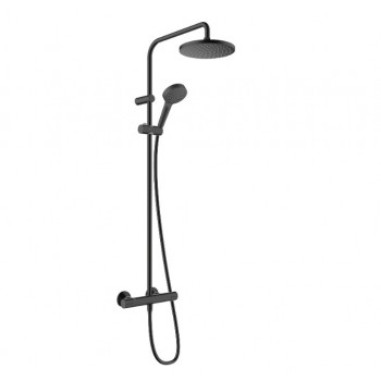 Shower set matt black -...