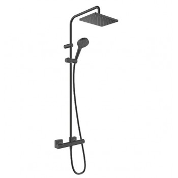 Shower set matt black -...