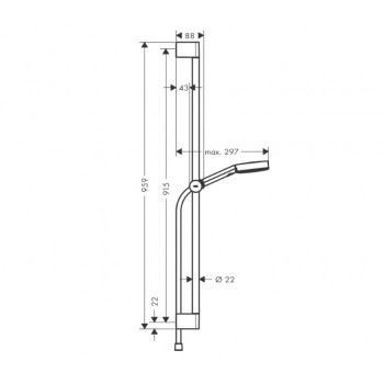 Hansgrohe set doccia Pulsify Select S Eco-Smart con asta doccia 90 cm -  Abitare