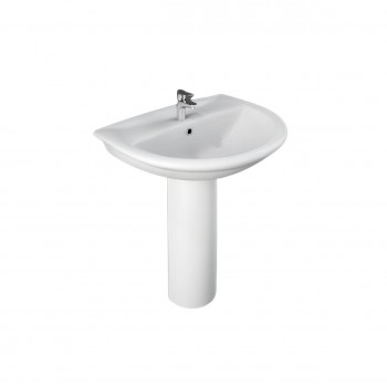 Oval washbasin 65x51 cm in...