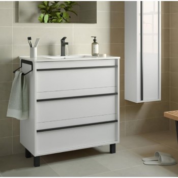 Mobile bagno 80 cm con 3...