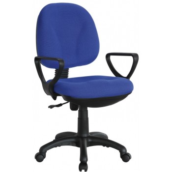 Blue fabric swivel office...