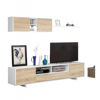 Mueble TV 200 cm blanco...